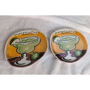 Mud Pie Tracy Flickinger Margaritas Tray Small Pair Of Plates